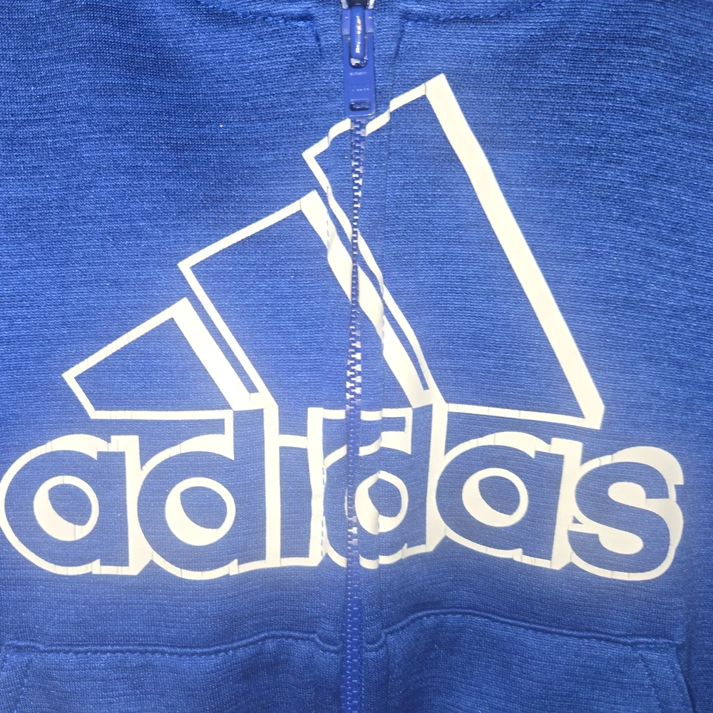 adidas Royal Blue Hoodie and Joggers Set with White‎ Stripes